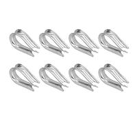 Alomejor Dedal de Cuerda de Alambre de Acero Inoxidable, Herramientas de Aparejo de Cables de Alta Resistencia para Construcción Naval, 50 Piezas de Accesorios Marinos Duraderos (M6（6mm）)