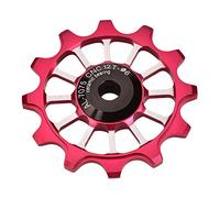 Alomejor desviador Bicicleta,Ligero y Duradero,Cambio Ciclismo,polea cerámica 12T Rueda Aluminio for Ciclistas montaña Carretera Ciudad