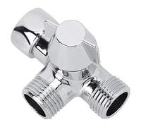 Alomejor Desviador de Agua de Tres Vías de Latón, Fuerte Resistencia Al Desgaste para Conector de Inodoro para bidé de Ducha G1/2