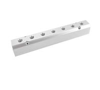 Alomejor Desviador de Colector de Compresor de Aire Divisor Neumático de Alto Rendimiento de 7 Vías para Automatización Industrial Aleación de Aluminio 1/4 pulg. NPT 1/2 pulg. NPT