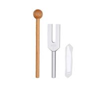 Alomejor Diapasón de Aleación de Aluminio 4096Hz, con Mazo de Haya para Cristal Natural, para Musicoterapia, Meditación y Yoga (SILVER)
