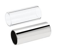 Alomejor Diapositiva de Guitarra Juego de Barras de Tono de Vidrio de Acero Inoxidable Control de Sonido Agradable para Amantes de la Guitarra 2.36 "2 Piezas