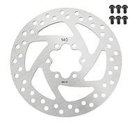 Alomejor Disco de Freno de Scooter Eléctrico de 140 Mm, Disco de Freno de 6 Orificios de Acero Inoxidable con 6 Tornillos para Modificación de Scooter Eléctrico