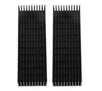 Alomejor Disipador Térmico de Aluminio Ranurado para Refrigeración Eficiente de Chips y Enrutadores Electrónicos 2 Piezas 120 X 40 X 20 Mm (sin adhesivo)
