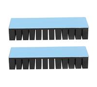 Alomejor Disipador Térmico de Aluminio Ranurado para Refrigeración Eficiente de Chips y Enrutadores Electrónicos 2 Piezas 120 X 40 X 20 Mm (Con respaldo adhesivo)
