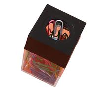 Alomejor Dispensador de Clips Magnético Transparente, Organización Eficiente, Soporte de Clips de Papel Transparente para Escritorio, Escuela y Oficina (BLACK)