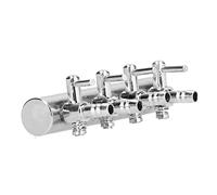 Alomejor Distribuidor de Tuberías de Oxígeno para Tanque de Peces, Válvula de Ajuste de Dióxido de Carbono Fácil de Usar de Acero Inoxidable para Acuario, 8mm/0,3 Pulgadas, 6mm/0,2 Pulgadas (4
