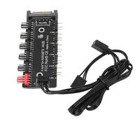 Alomejor Divisor de Concentrador ARGB PWM Eficiente para 6 Ventiladores PWM y LED ARGB de 5 V, Alimentado, Fácil Instalación, para Mejorar la Iluminación y la Refrigeración del Chasis