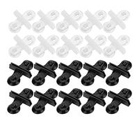 Alomejor Divisor de Tanque de Peces de Acuario, Ventosa de Silicona Fuerte, Soporte de Clip para Separación de Cubierta de Vidrio de 4-7mm, 20 Uds.
