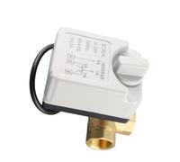 Alomejor DN20 3 Way Ball Valve, Brass Construction AC 220V