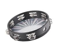 Alomejor Doble 16 Pares de Cascabeles de Metal Sonido Claro Láser Tambor de Mano Pandereta 10 Pulgadas para Fiestas, Conciertos, Regalos (flor)