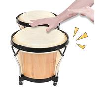 Alomejor Drum African Gran Tono Fácil de Tocar el Tambor de Madera para los Reproductores de Música