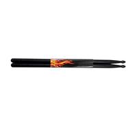 Alomejor Drum Sticks para Practicar en Pad de Batería, Palillos Antideslizantes con Punta Resistente, Ideal Ejercicios Percusión y Tocar Tambor - Negro