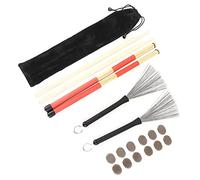 Alomejor Drumstick Kit Rod Dumplings Drum Set Toca los Accesorios Musicales de Instrumentos con Bolsa (café M02762)