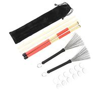 Alomejor Drumstick Kit Rod Dumplings Drum Set Toca los Accesorios Musicales de Instrumentos con Bolsa (M02757 transparente)