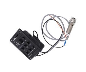 Alomejor Ecualizador Amplificador de Preamplificador de Guitarra con Pastilla Integrada y Control de Retroalimentación, para Guitarristas Acústicos en Conciertos y Sesiones de Improvisación