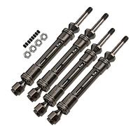 Alomejor Eje de Transmisión Ajustable para Coche Slash 1/10 RC, Eje de Transmisión de Acero con Color Titanio, Longitud de 115mm a 138mm