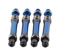 Alomejor Eje de transmisión de metal de 4 piezas delantero trasero eje de transmisión antiseparación para Slash 4X4 1/10 RC coche (azul oscuro)