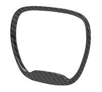 Alomejor Embellecedor para Volante, ABS, Negro, Rojo, Cubierta para Volante, Fácil de Pegar, Ajuste Preciso, Decoración Interior de Moda para 2014 2019 (Fibra de carbon)