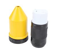 Alomejor Enchufe de Bloqueo Giratorio para Cable de Alimentación RV de 50 Amperios con Cubierta para Maletero, Conector de Bloqueo Impermeable y a Prueba de Polvo para Vehículos Recreativos y
