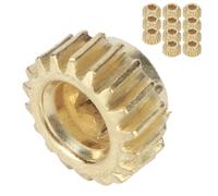 Alomejor Engranajes de Afinación OpenGear para Guitarra, 15 Dientes, Orificio Hexagonal, Repuesto para Guitarra, bajo y Ukelele, con Clavijas de Montaje universales. (GOLD)
