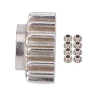 Alomejor Engranajes de Afinación OpenGear para Guitarra, 15 Dientes, Orificio Hexagonal, Repuesto para Guitarra, bajo y Ukelele, con Clavijas de Montaje universales. (SILVER)
