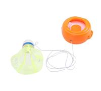 Alomejor Entrenador de Rebote de Bádminton, Herramienta de Entrenamiento de Autoestudio de Plástico con Cordón Elástico Ajustable para Práctica en Interiores y Exteriores