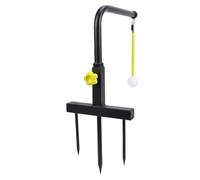 Alomejor Entrenador de Swing, Ayuda de Entrenamiento de Swing de Hierro Ajustable en 3 Alturas con Bola de Plástico de Retorno Automático, para Práctica de Golf y Entrenamiento en el (Yellow)