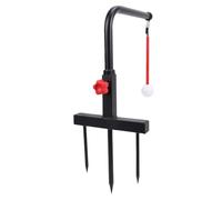 Alomejor Entrenador de Swing de Golf, Ayuda para la Práctica de Swing de Hierro Ajustable en 3 Alturas con Bola de Plástico de Retorno Automático para una Precisión y Consistencia de (Rojo)