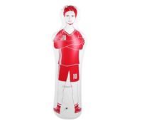 Alomejor Entrenamiento Fútbol Inflable 1.6m Pared Defensa Tiro Balón - Saco Boxeo PVC 0.35m para Prácticas Deportivas y Ejercicio en Casa (Rojo)