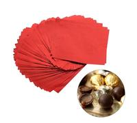 Alomejor Envoltorios de Papel de Aluminio para Dulces de Chocolate, Multicolor, Duraderos para Dulces Caseros, 100 Unidades, 3 "x 3", para Entusiastas de la Fabricación de (rojo)