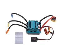 Alomejor ESC sin Escobillas, Controlador de Velocidad 60A con Ventilador Disipador de Calor para 1/10 RC Crawler Camión de Alta Velocidad Smartphone Tuning para Baterías LiPo NiMH