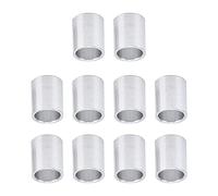 Alomejor Espaciador de Aleación de Aluminio de 10 Mm, Accesorio de Soporte de Separación Redondo, Liviano, sin Rosca para Soporte Estructural, 10 Piezas, Adecuado para Diversas Aplicaciones (12mm)