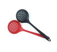 Alomejor Espátula Ranurada de Silicona, Cucharón Colador Ligero para Cocinar, Largo de 12,60 ", Material Ecológico, 1 Uds. (BLACK)