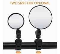 Alomejor Espejo Retrovisor Portátil Negro para Bicicleta Resistente Al Impacto Soporte Giratorio para Entusiastas del Ciclismo 1 * Espejo Retrovisor para Actividades Al Aire