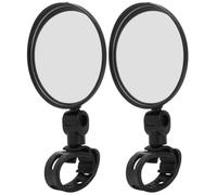 Alomejor Espejo retrovisor,Seguridad Ciudad Carretera,Espejo Bicicleta,Vidrio Reflectante 2 Unidades for Ciclistas y usuarios Patinete en tráfico Urbano rutas largas