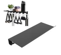 Alomejor Estante de Almacenamiento, Estante de Almacenamiento para Gimnasio, de Metal Montado en la Pared con Ganchos Adaptadores de Bloqueo en T de 40 Libras para Equipos de