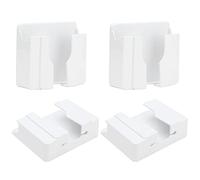 Alomejor Estante de Almacenamiento Montado en la Pared, Soporte Duradero para Cargador de Teléfono con Control Remoto para el Hogar, Baño, Cocina, Material ABS, 4 Uds. (Líneas Verticales)