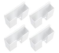 Alomejor Estante de Almacenamiento Montado en la Pared, Soporte Duradero para Cargador de Teléfono con Control Remoto para el Hogar, Baño, Cocina, Material ABS, 4 Uds. (Franja Horizontal)