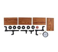 Alomejor Estante de Tubería de Estilo Retro Industrial de Alta Capacidad para Decoración de Dormitorio, Sala de Estar, Material de Primera Calidad, Estantería de 4 Capas para Decoración del Hogar