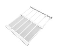 Alomejor Estante para Armario con Barra de Tensión sin Clavos, Diseño Telescópico, Zapatero, Bufanda, Cinturón, Estante de Almacenamiento para Armario, Expandible de 16,5 Pulgadas, Tubo de Acero PP