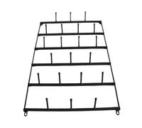 Alomejor Estante para Tazas Montado en la Pared de Hierro Forjado Multicapa Negro para Almacenamiento de Tazas de café Grandes, Organizador de Cocina para el Hogar para Uso Familiar (6 capas)