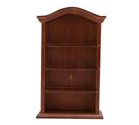 Alomejor Estantería para Casa de Muñecas, Escala 1:12, de Madera de Abedul, Hecha a Mano, con 4 Estantes para Colecciones de Casas en Miniatura.