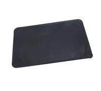 Alomejor Estera de Alimentación de Silicona Antideslizante para Mascotas, Diseño Fácil de Limpiar a Prueba de Derrames para Uso en Interiores, 18,9 X 11,8 Pulgadas (Black)