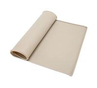 Alomejor Estera de Alimentación para Mascotas, Mantel Individual Grande de Silicona Lavable a Prueba de Derrames para Perros, Cuenco de Agua y Comida (Beige)