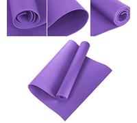 Alomejor Estera de Yoga de 4 Mm, Estera de Ejercicios de EVA Antideslizante, Liviana y de Alta Elasticidad para Yoga, Pilates, Meditación, con Impermeable, a Prueba de Polvo, Fácil de (PURPLE)