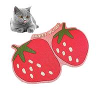 Alomejor Estera para Residuos de Gato con Forma de Fruta, Mantel Antideslizante Flexible para Atrapar Alimentos para Mascotas, Protección del Suelo del Inodoro del Gato, Estera para Gatos de