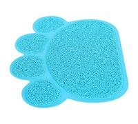 Alomejor Estera para Residuos de Pata de y Gato de PVC, Mantel Individual con Cuenco de Alimentación Antideslizante Impermeable para Mascotas Pequeñas y Medianas de 2mm de Espesor (Forma de Garra)