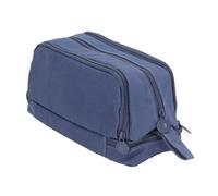 Alomejor Estuche de Lona Duradero de Gran Capacidad para Estudiantes de Biblioteca Escolar Caja de Lápices Portátil en Negro (Azul Oscuro)