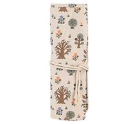 Alomejor Estuche de Lona Lavable y Duradero para Lápices, Bolsa para Bolígrafos, Cortina Envolvente, para Bolígrafos de Colores, Larga Duración, 15,1x14,6x0,4 Pulgadas